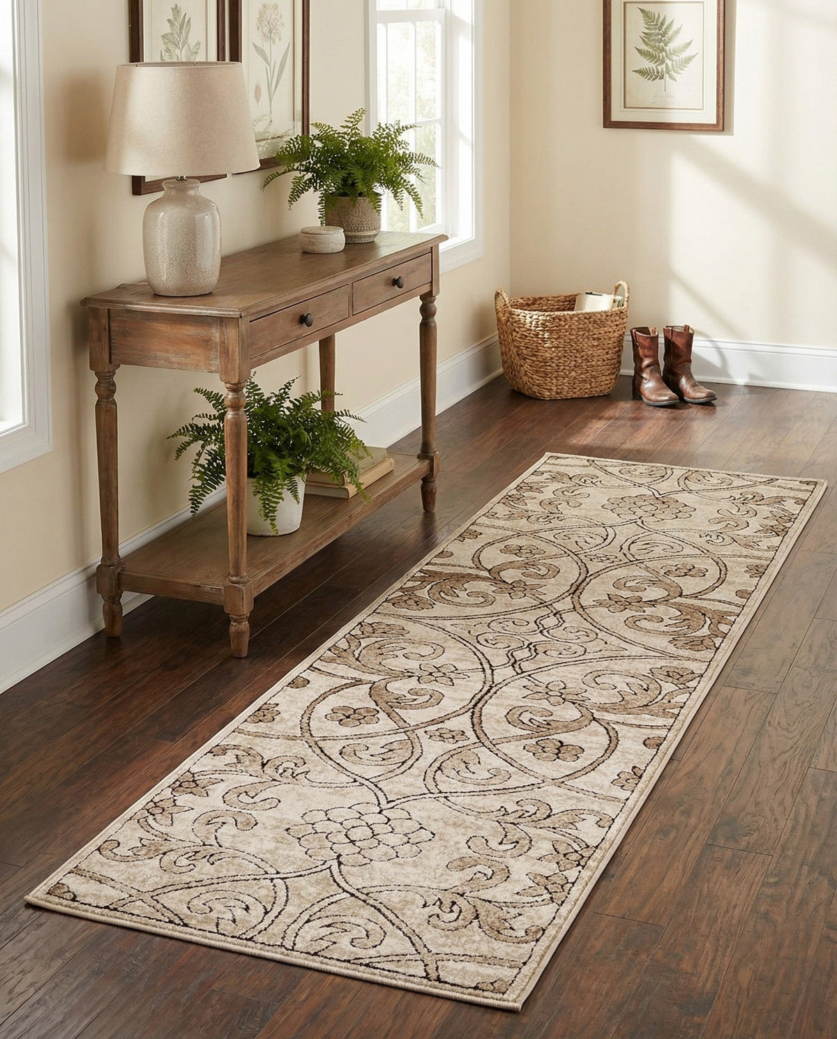 Andes Summit Collection Area Rug -  Merida Runner Dark Beige  lifestyle 87