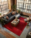 Soho Elegance Collection Area Rug - Chelsea (Burgundy) Rectangle Burgundy  lifestyle 16