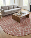 Savannah Pergola Collection Area Rug -  Pergola (Rust Red) Oval Rust Red  lifestyle 67
