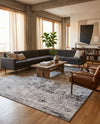 Dresden Elegance Collection Area Rug -  Pirna Rectangle Gray  lifestyle 31