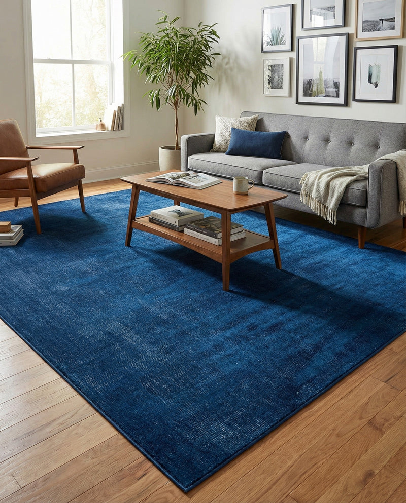Soho Elegance Collection Area Rug - Chelsea (Navy Blue) Rectangle Navy Blue  lifestyle 11