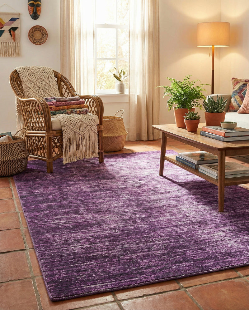 Sahara Essence Collection Area Rug - Oasis (Purple) Rectangle Purple  lifestyle 15