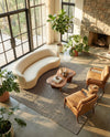 Sequoia Handwoven Jute Collection Area Rug - Aspen Square Black and White  lifestyle 38