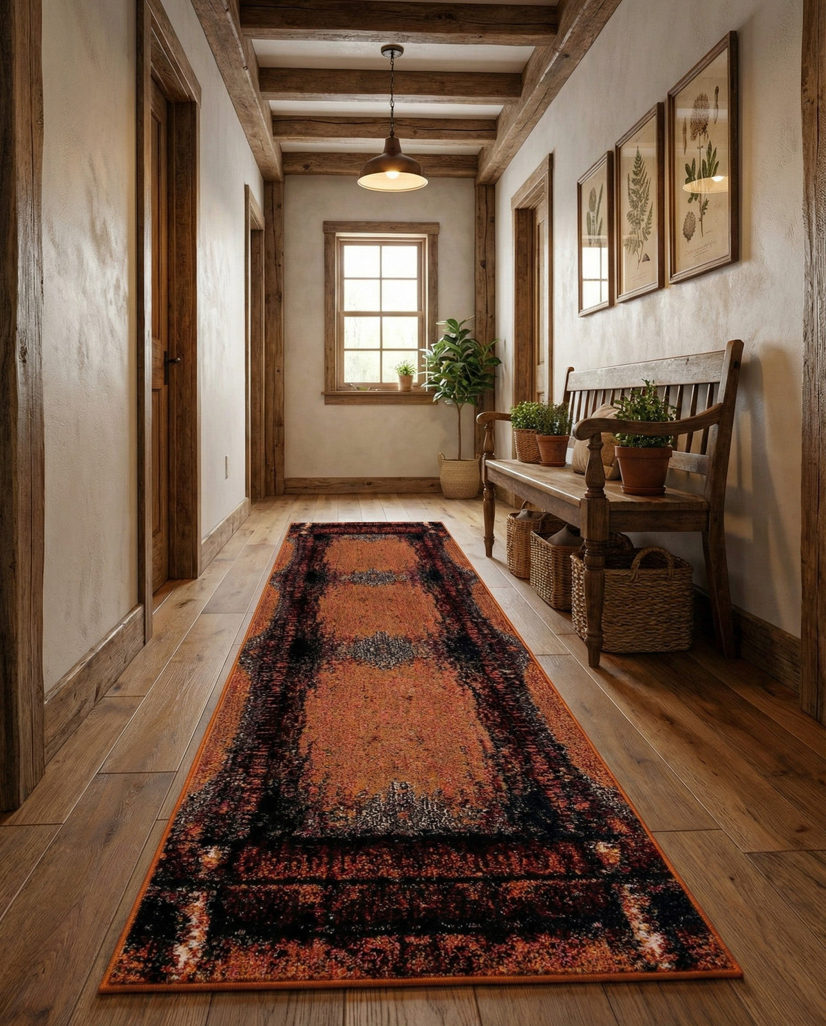 Marrakesh Elegance Collection Area Rug -  Sijilmasa Runner Orange  lifestyle 74