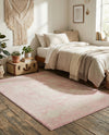 Dover Terrace Collection Area Rug -  Lagoon (Pink) Rectangle Pink  lifestyle 8