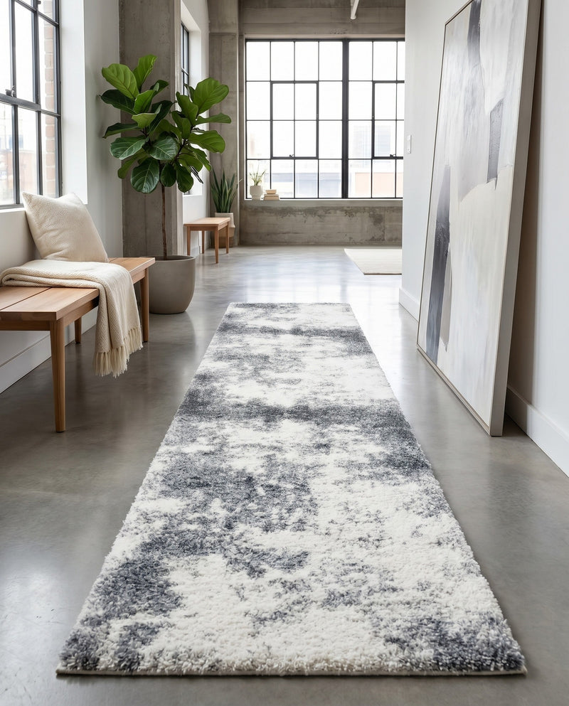 Cozy Haven Shag Collection Area Rug -  Tranquility (Smoke Gray) Runner Smoke Gray  lifestyle 65