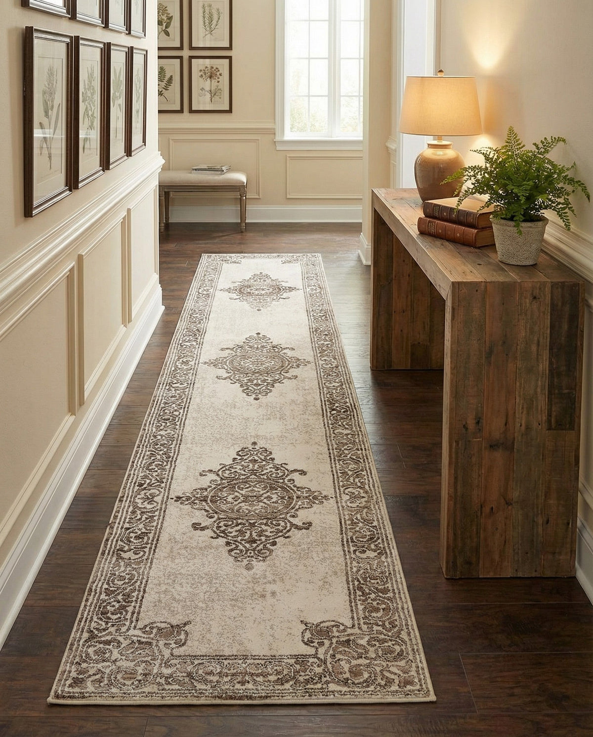 Sanctuary Retreat Collection Area Rug - Haven Runner Chocolate Brown  lifestyle 193