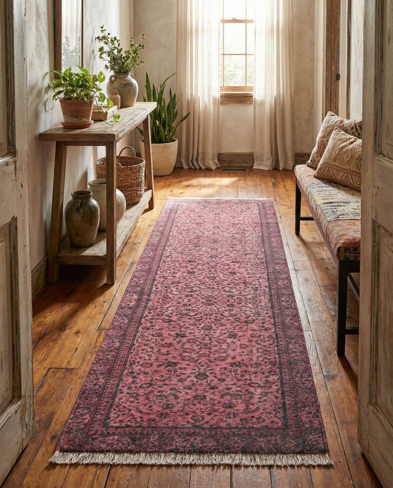 Bazaar Chic Collection Area Rug -  Larache Runner Antique Red  lifestyle 37