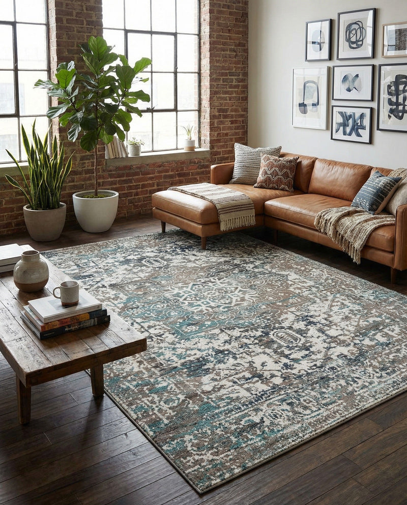 Georgetown Rugs Collection Area Rug - Dupont (Gray) Rectangle Gray  lifestyle 7