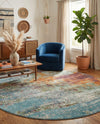 Arcadia Rugs Collection Area Rug -  Avalon Round Multi  lifestyle 65