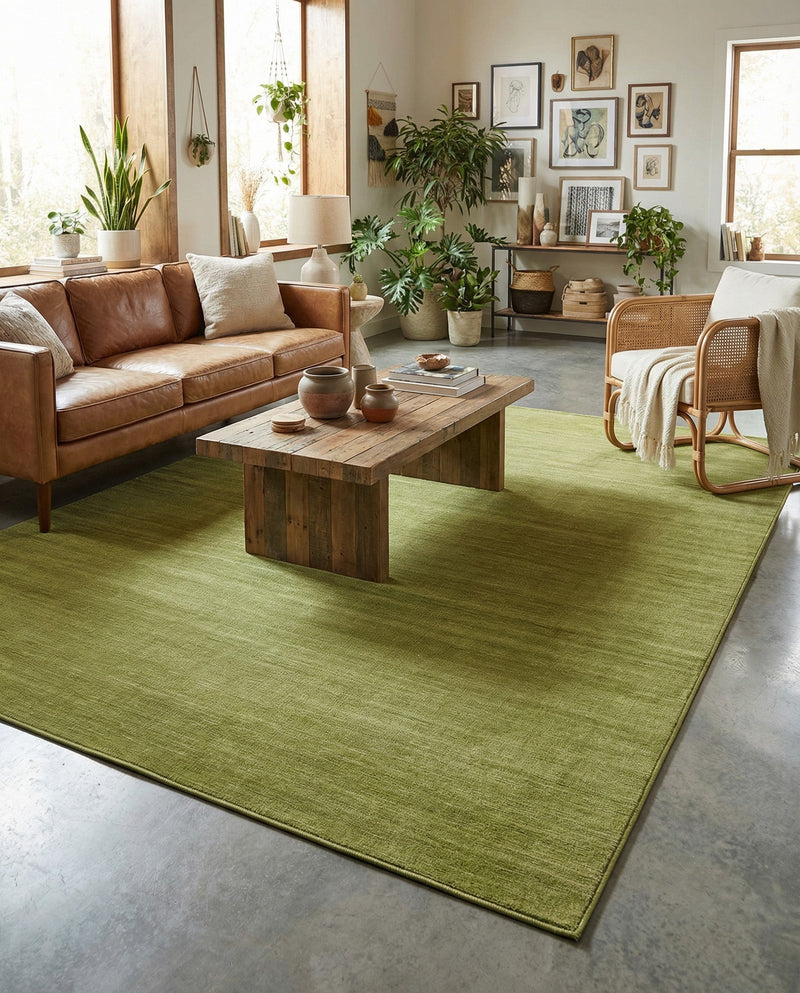 Soho Elegance Collection Area Rug - Chelsea (Green) Rectangle Green  lifestyle 18