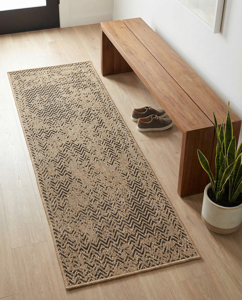Sahara Sands Collection Area Rug -  Tanis Runner Natural  lifestyle 30