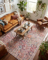Vintage Memories Collection Area Rug -  Flashback Rectangle Ivory and Pink  lifestyle 5