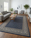 Soho Elegance Collection Area Rug -  Mercer (Blue) Rectangle Blue  lifestyle 7