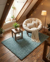 Plush Oasis Collection Area Rug - Serenity (Light Slate Blue) Rectangle Light Slate Blue  lifestyle 20