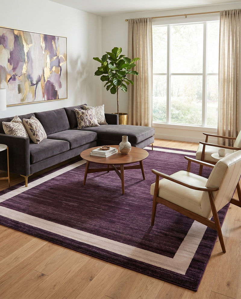 Studio Haven Collection Area Rug -  Alcove (Violet) Rectangle Violet  lifestyle 4