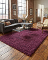 Plush Oasis Collection Area Rug - Serenity (Eggplant Purple) Rectangle Eggplant Purple  lifestyle 25