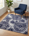 Riviera Elegance Collection Area Rug -  Monaco (Navy Blue) Square Navy Blue  lifestyle 61