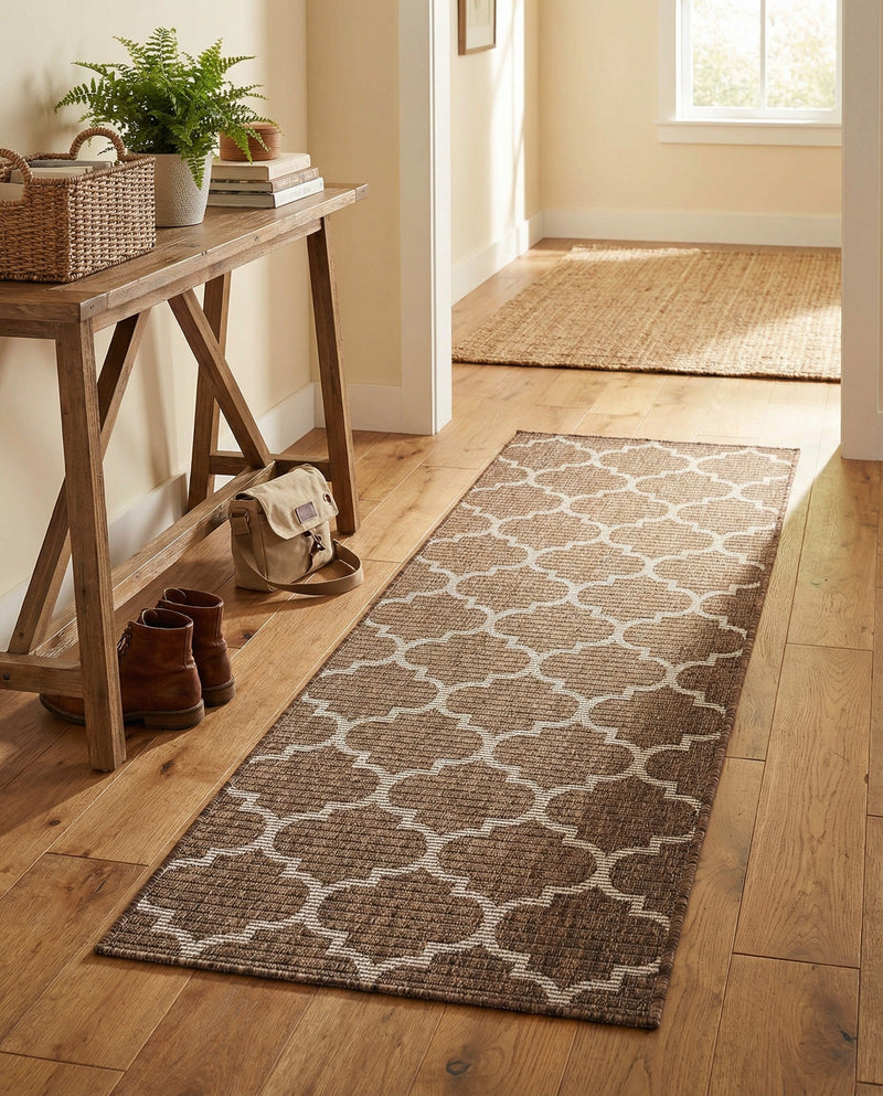 Savannah Pergola Collection Area Rug - Arbor (Brown) Runner Brown  lifestyle 33