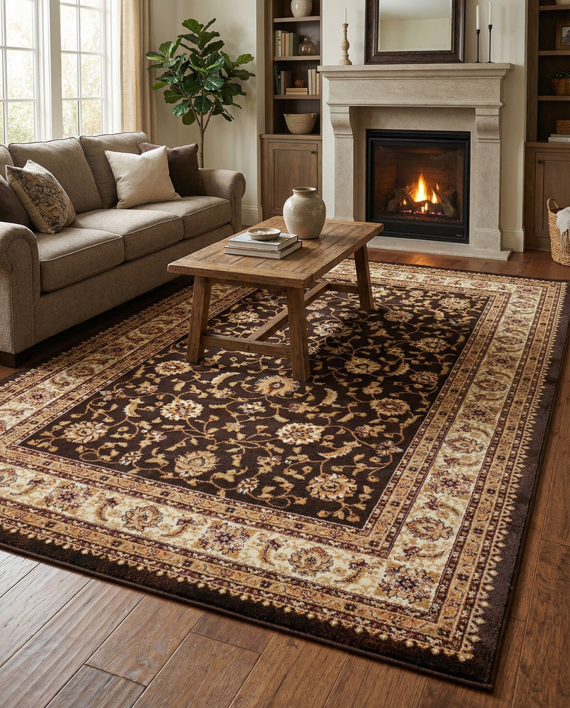 Jaipur Elegance Collection Area Rug -  Nahargarh (Brown) Rectangle Brown  lifestyle 23
