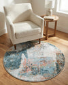Aegean Elegance Washables Collection Area Rug -  Hydra Round Multi  lifestyle 65