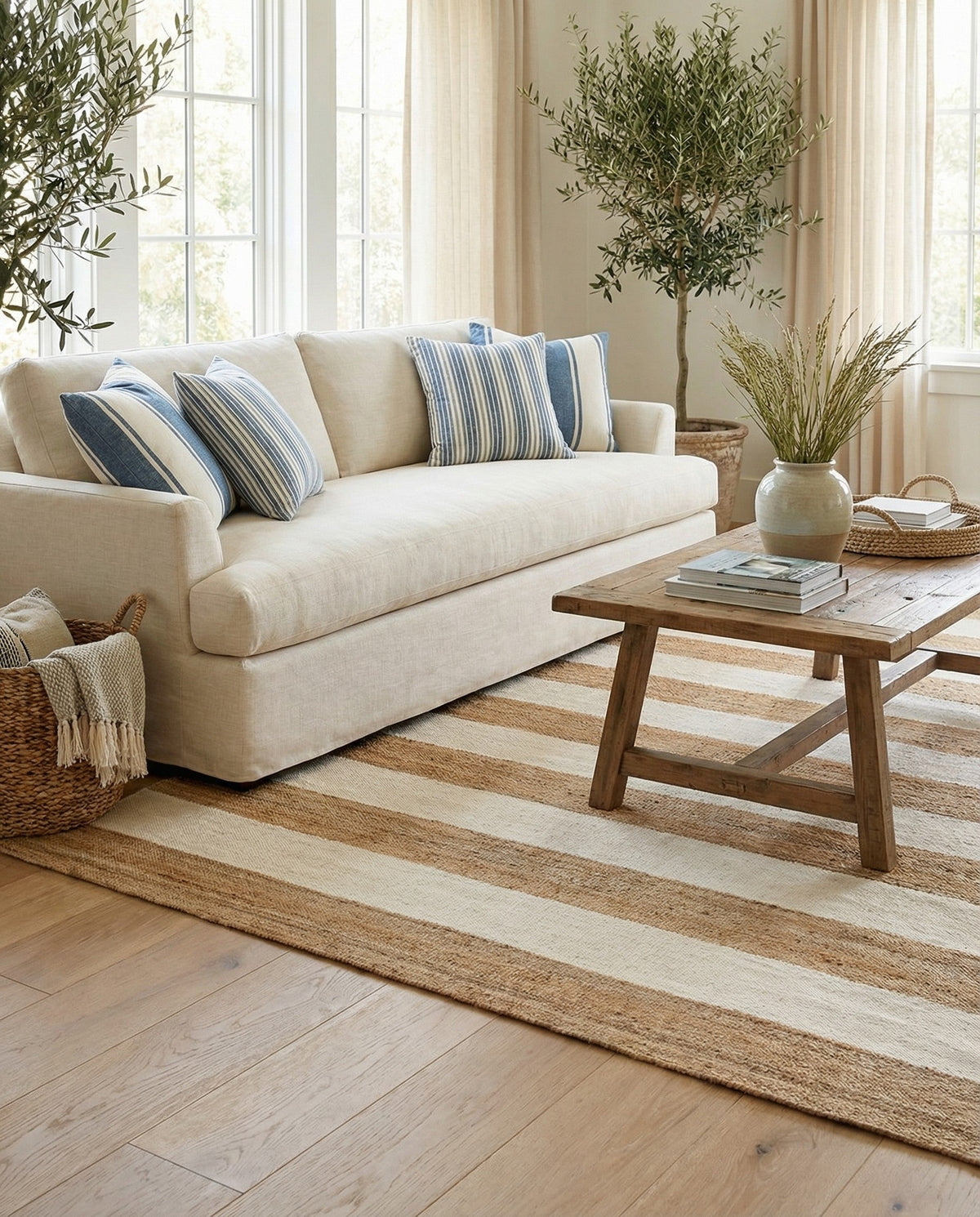 Martha's Vineyard Blueprints Collection Area Rug - Edgartown Rectangle Tan Sand  lifestyle 38