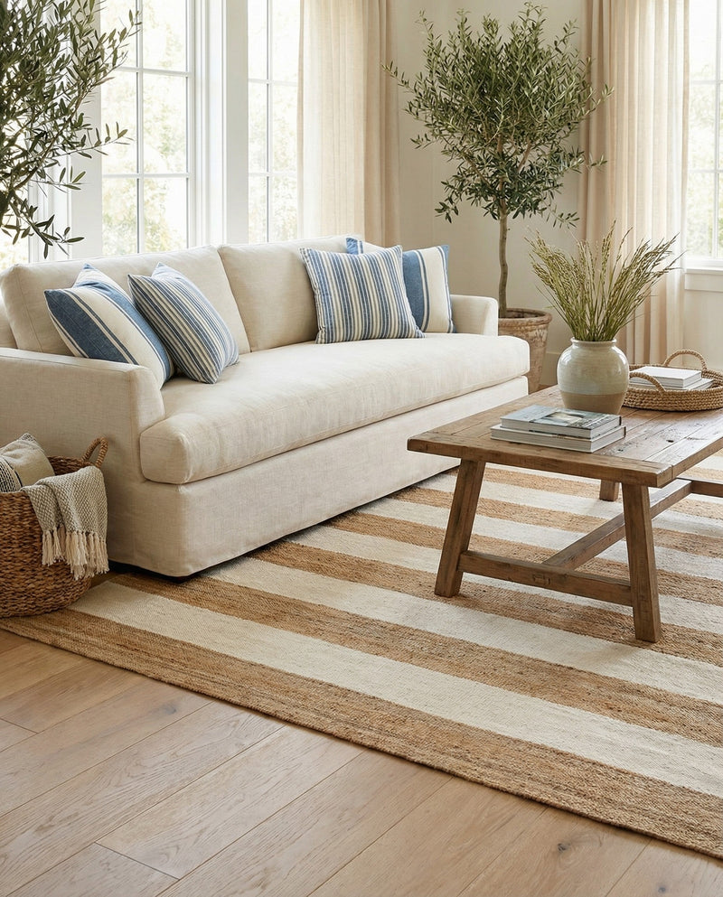 Martha's Vineyard Blueprints Collection Area Rug - Edgartown Rectangle Tan Sand  lifestyle 38