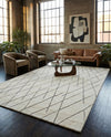 Sahara Berber Wool Collection Area Rug - Marrakesh Rectangle Pure Ivory  lifestyle 17