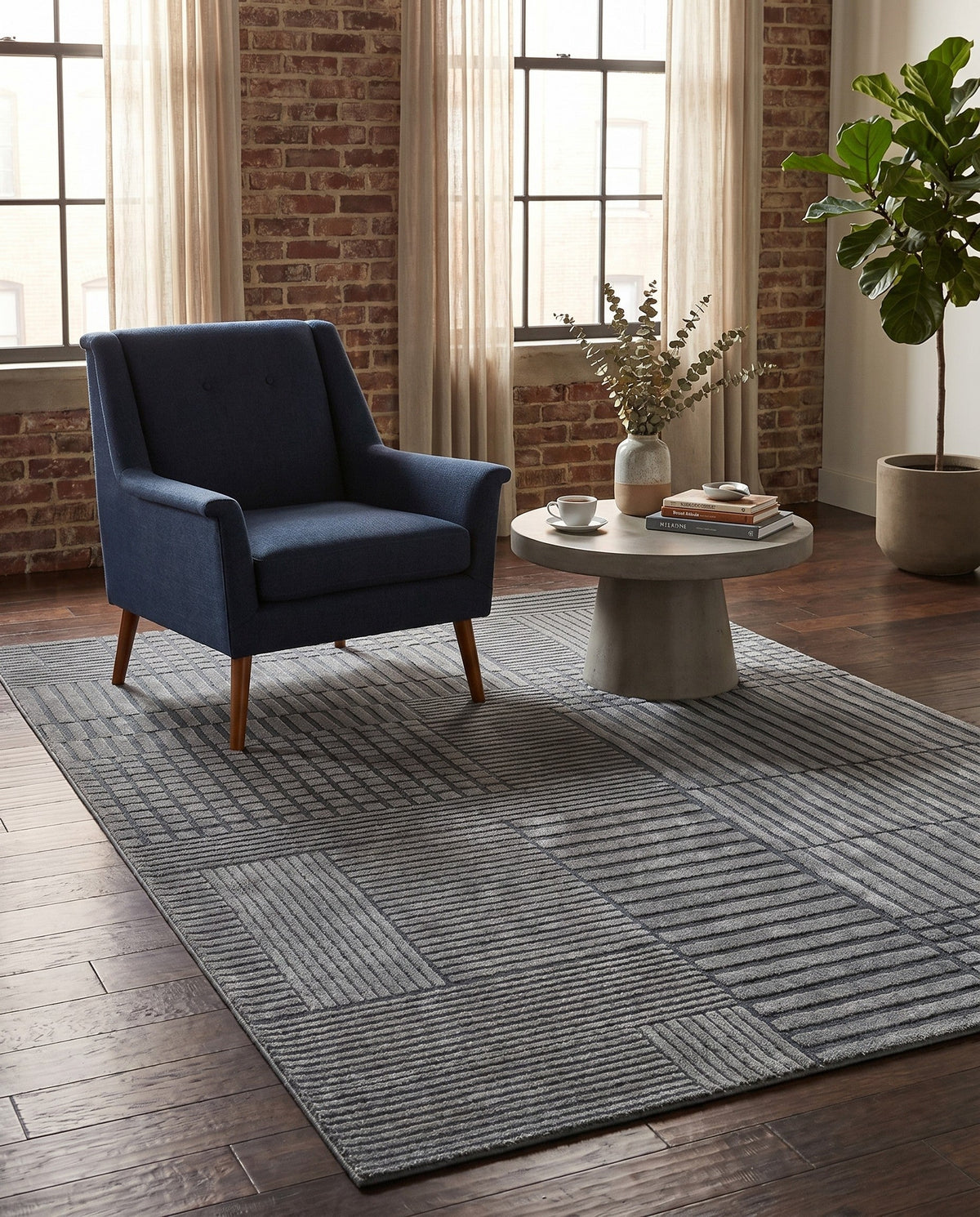 Haven Tapestry Collection Area Rug -  EnchantedGrove Rectangle Slate Blue  lifestyle 9