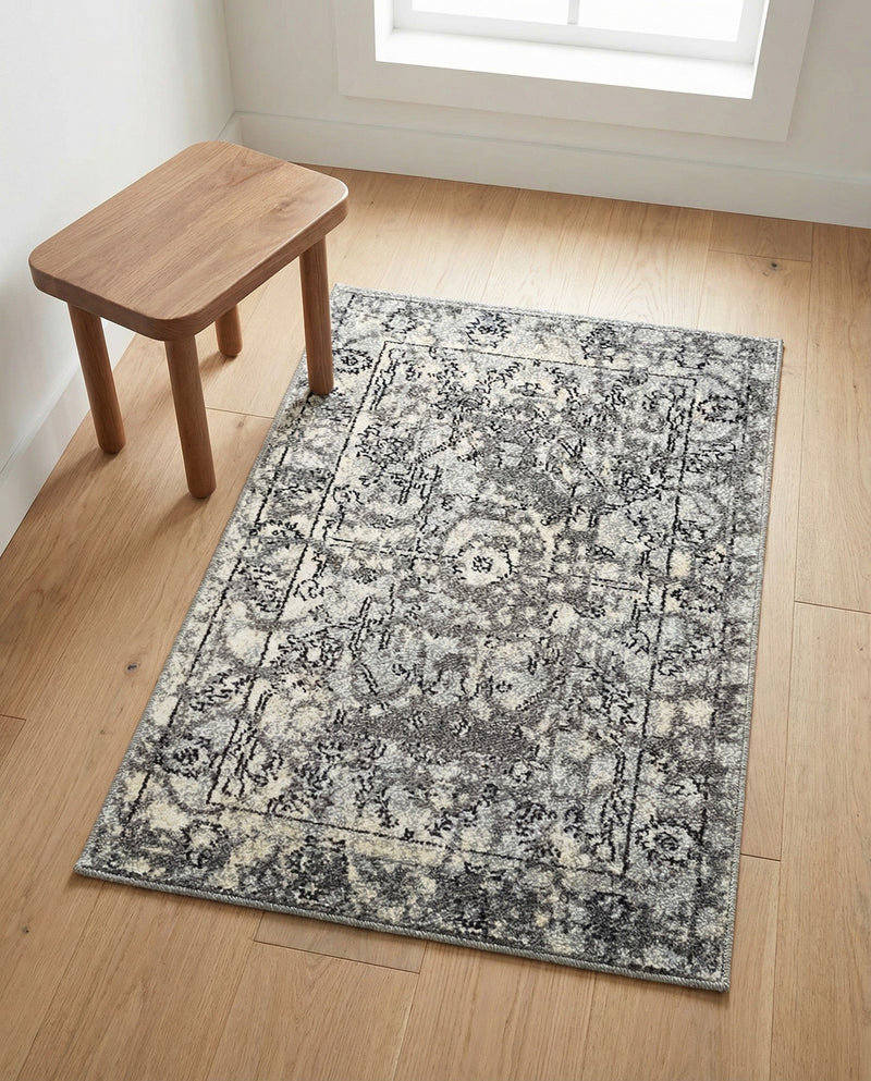 Horizon Collection Area Rug -  Zenith Rectangle Gray  lifestyle 33
