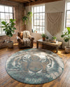 Savannah Sojourn Collection Area Rug -  Okavango Round Multi  lifestyle 64