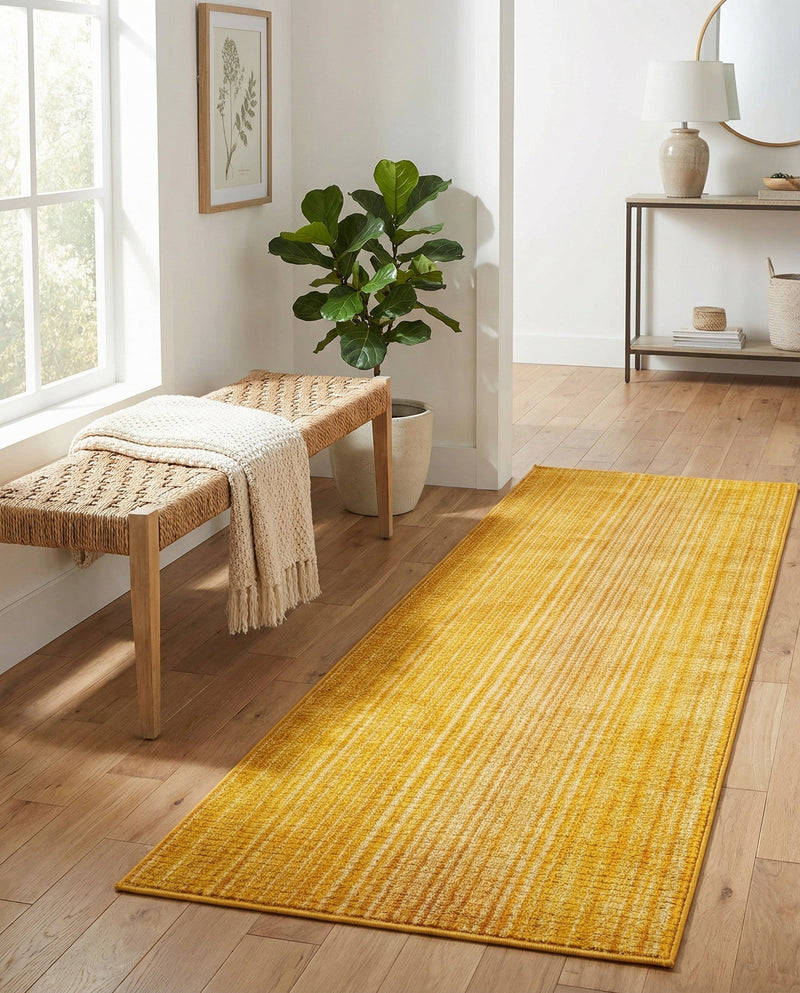 Jewel Oasis Collection Area Rug - Sapphire (Yellow) Runner Yellow  lifestyle 32