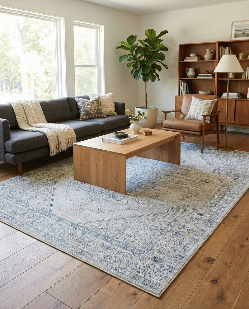 Coastal Haven Collection Area Rug -  Marina Rectangle Gray  lifestyle 42