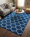 Trellis Mosaic Collection Area Rug -  Pergolatown (Navy Blue) Rectangle Navy Blue  lifestyle 18