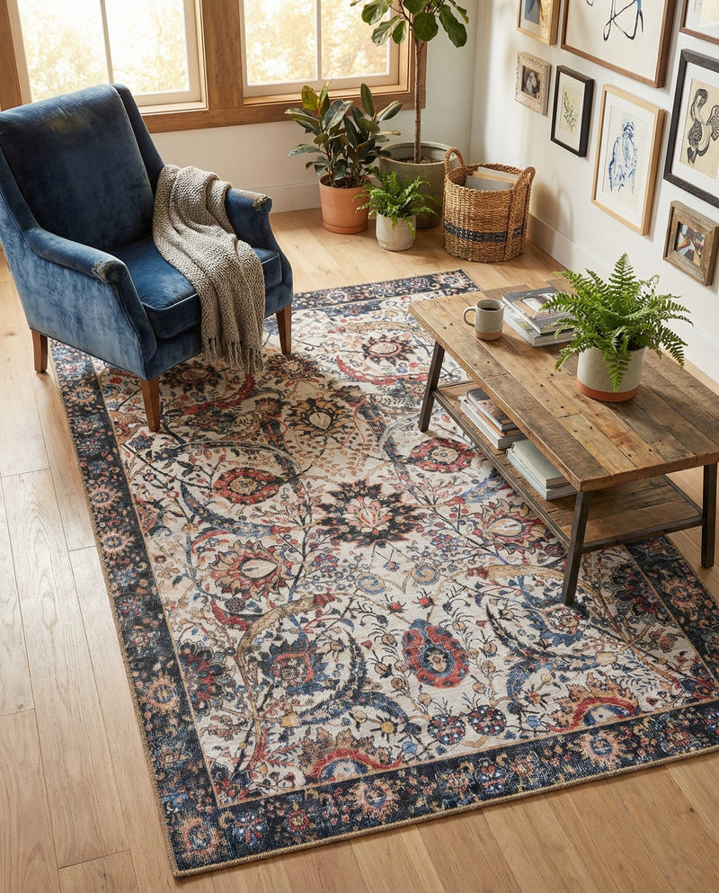 Heritage Elegance Collection Area Rug -  Topkapi Rectangle Ivory  lifestyle 21