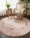 Cambridge Classics Collection Area Rug -  Pembroke (Pink) Round Pink  lifestyle 28