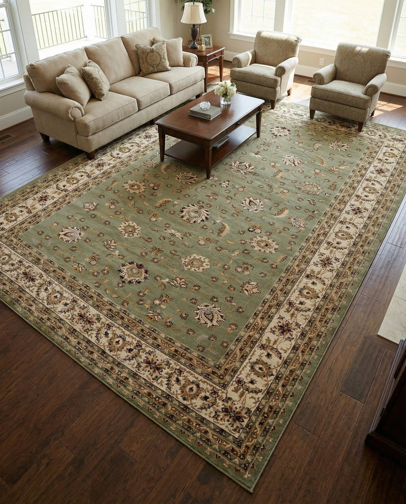 Jaipur Elegance Collection Area Rug -  Nahargarh (Green) Rectangle Green  lifestyle 17