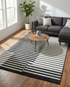 Copenhagen Edge Collection Area Rug -  Vesterbro Rectangle Black  lifestyle 47