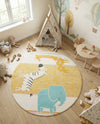 Wonder Tykes Collection Area Rug -  Wonderland Round Ivory  lifestyle 51