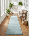 Marrakesh Lattice Collection Area Rug - Casablanca (Aqua) Runner Aqua  lifestyle 70