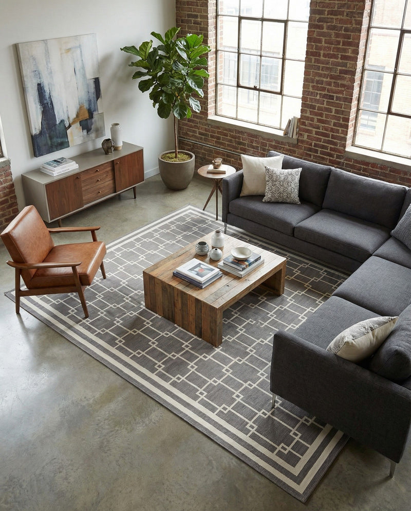 Metro Heights Collection Area Rug -  Ellis Rectangle Gray  lifestyle 4