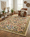 Tabriz Tapestry Collection Area Rug - Sahand (Cream) Rectangle Cream  lifestyle 14