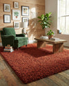 Plush Oasis Collection Area Rug - Serenity (Terracotta) Rectangle Terracotta  lifestyle 18