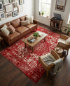 Georgetown Rugs Collection Area Rug - Dupont (Red) Rectangle Red  lifestyle 6