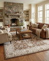 Savannah Elegance Collection Area Rug - Augusta (Brown) Rectangle Brown  lifestyle 5