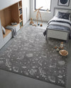 Wonder Tykes Collection Area Rug -  Jigsaw Rectangle Gray  lifestyle 14