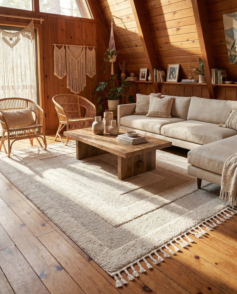 Sahara Chic Collection Area Rug -  Casablanca Rectangle Ivory  lifestyle 23