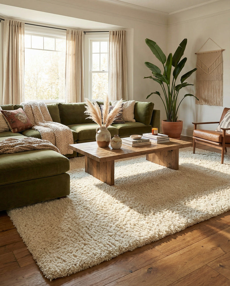Eternal Plush Oasis Collection Area Rug -  Tranquility (Pearl) Rectangle Pearl  lifestyle 17