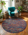 Caribbean Cove Collection Area Rug -  Mayreau Round Multi  lifestyle 40