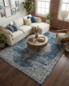 Mykonos Manor Collection Area Rug -  Tinos (Blue) Rectangle Blue  lifestyle 5